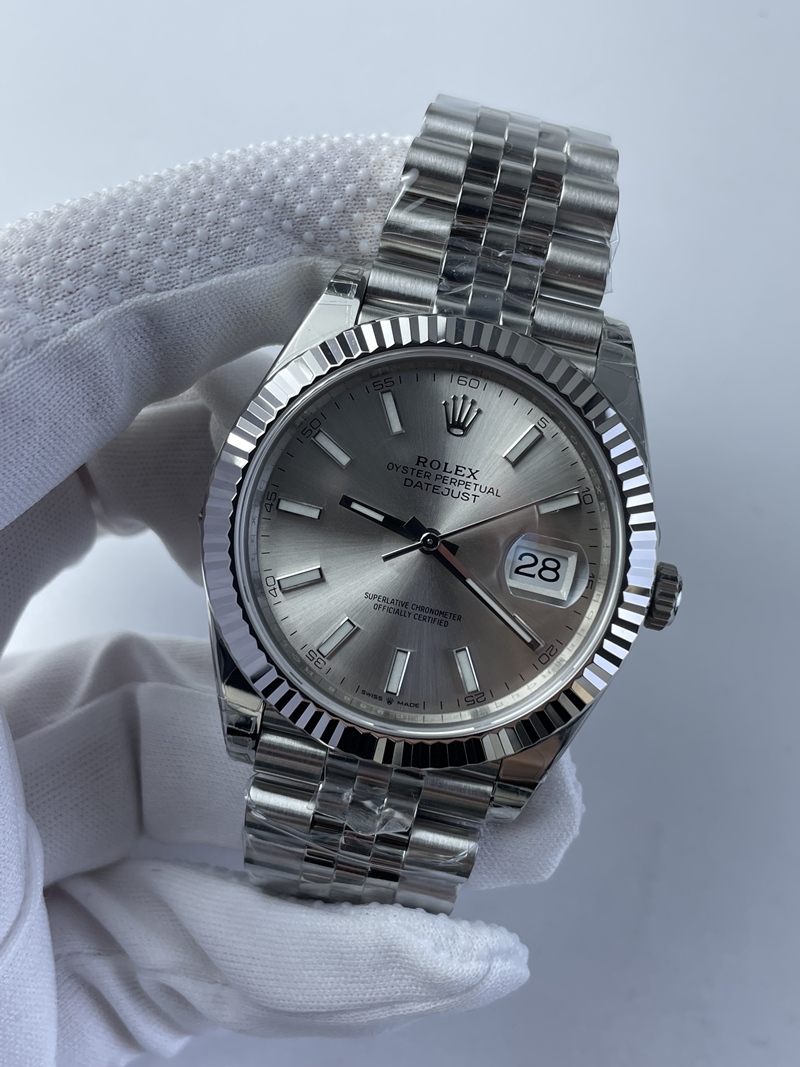 (준비완료/특급배송)NO.2347/VS공장 롤렉스 데이저스트 41미리 실버 바인덱스 쥬빌레 플루티드