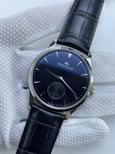 (준비완료/특급배송)NO.3725/ZF공장 예거 르클트르 마스터 울트라 씬 스몰 세컨즈 블랙다이얼 가죽