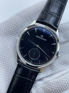 (준비완료/특급배송)NO.3726/ZF공장 예거 르클트르 마스터 울트라 씬 스몰 세컨즈 블랙다이얼 가죽