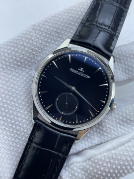 (준비완료/특급배송)NO.3726/ZF공장 예거 르클트르 마스터 울트라 씬 스몰 세컨즈 블랙다이얼 가죽