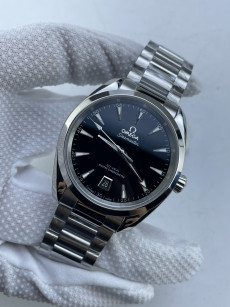 (준비완료/특급배송)NO.3730/VS공장 오메가 씨마스터 아쿠아테라 150M 38미리 블랙다이얼 스틸브레이슬릿