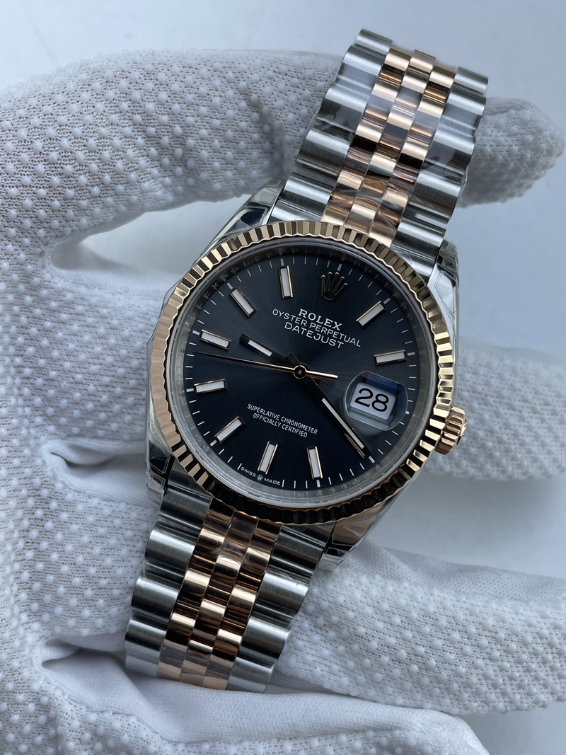 (준비완료/특급배송)NO.3734/VS공장 롤렉스 데이저스트 36MM 로즈골드 콤비 그레이 3235 신형
