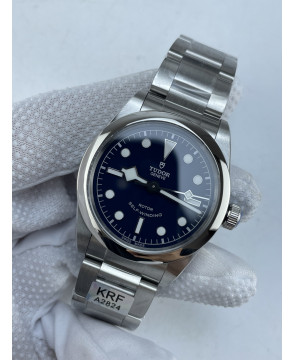 (준비완료/특급배송)NO.4197/KRF공장 블랙베이 36mm 스틸 블루 다이얼 스틸 브레이슬릿 A2824
